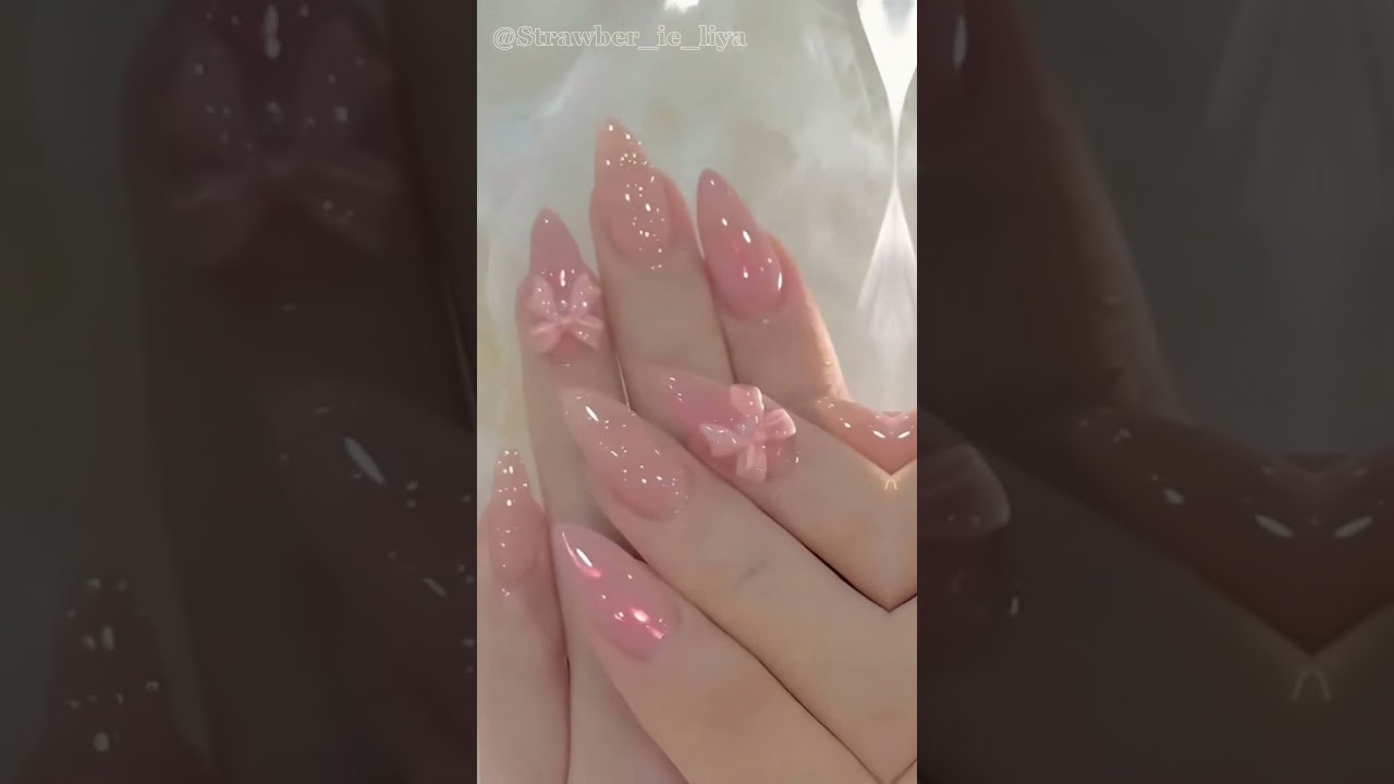 Cute nails ✨#strawber_ie_liya #aesthetic #shortvideos #millionviews #viralvideos #fyp #kpop
