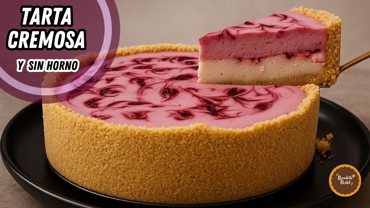 🍰La Mejor! Tarta Casera de Yogurt y Moras | Fácil Sin Horno Cremosa y Deliciosa  😋