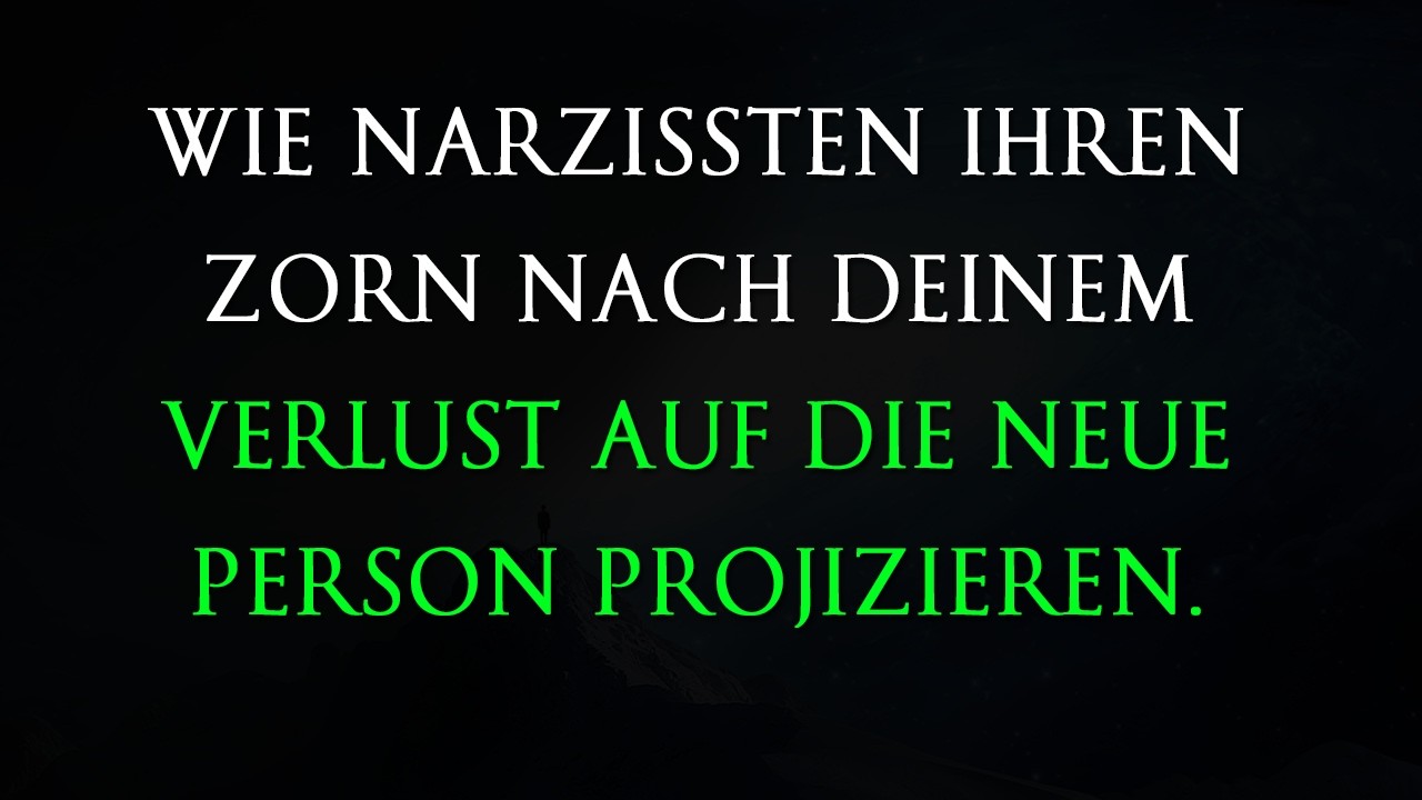 Wie Narzissten ihren Ärger auf die neue Person übertragen, nachdem sie dich verloren haben