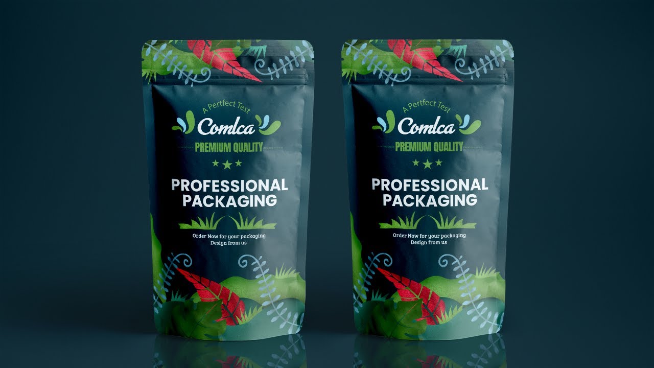 How to Design Custom Product Pouch Packaging | Adobe Photoshop Tutorial