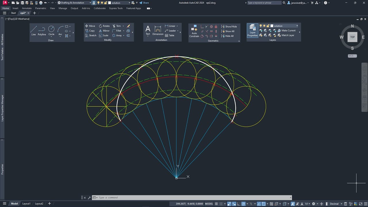 Освоение эпициклоиды: построение сложных кривых в AutoCAD