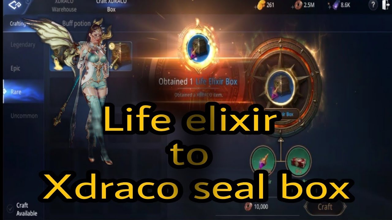 life elixir to xdraco seal box | easy hydra 💸💸💸🤑 | #mir4 #hydra #xdraco #life elixir