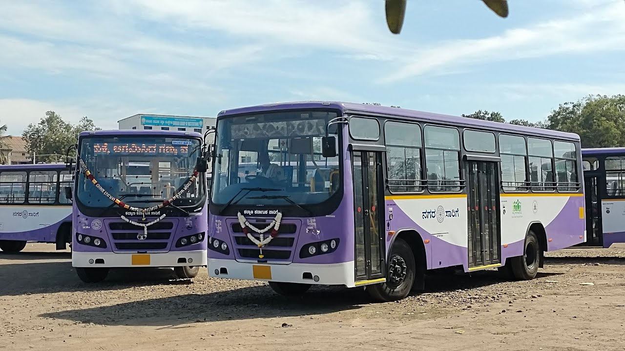 Brand New Tata BS6 City Buses of Kkrtc, How Many Buses Are There in This Video? 