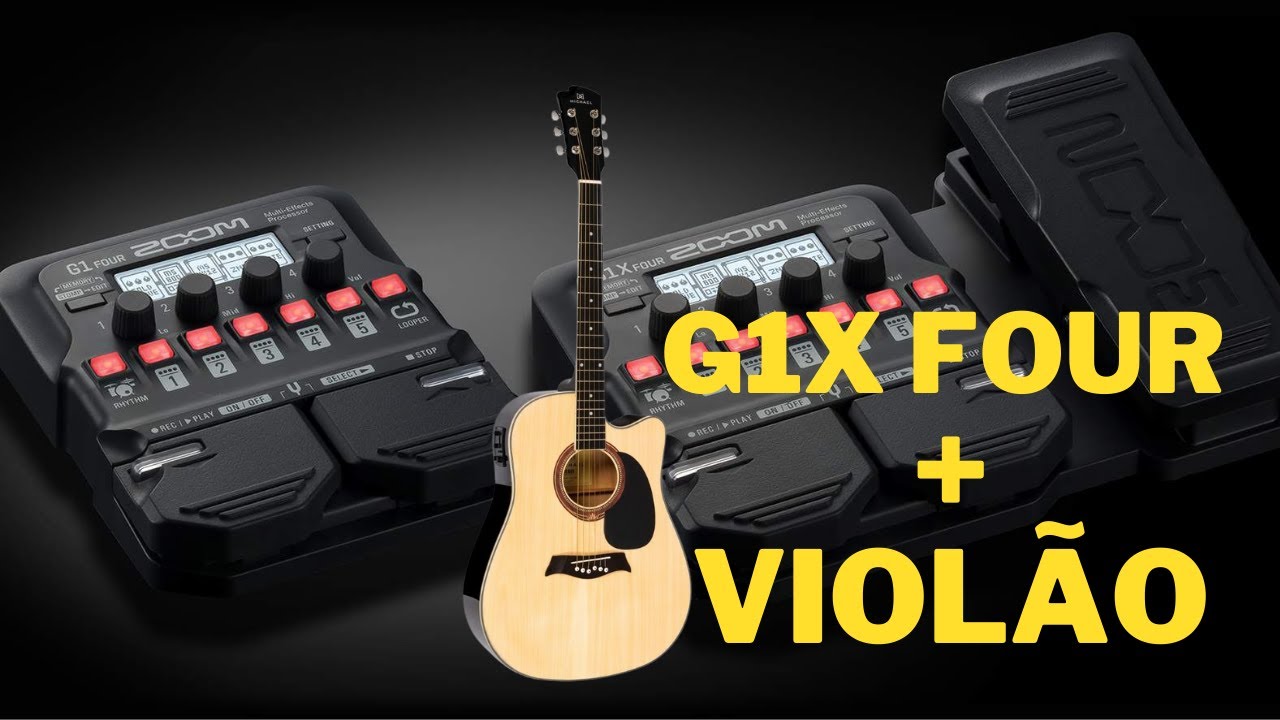 Zoom G1 X FOUR com violão!!! Efeitos de Ambiência, Chorus e Phaser