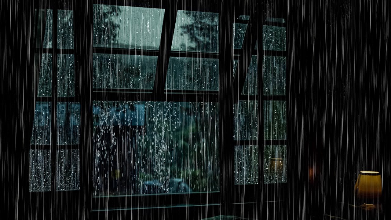 Heavy Raindrops on an Open Forest Window for Instant Sleep | Relaxing ASMR Rain Sounds