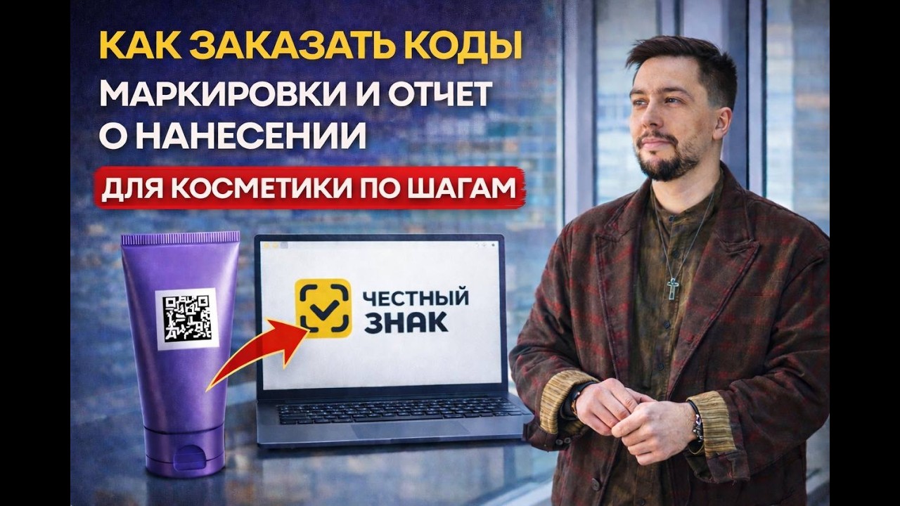 КАК ЗАКАЗАТЬ КОДЫ МАРКИРОВКИ ПО ШАГАМ И ОТЧЕТ О НАНЕСЕНИИ КОСМЕТИКИ
