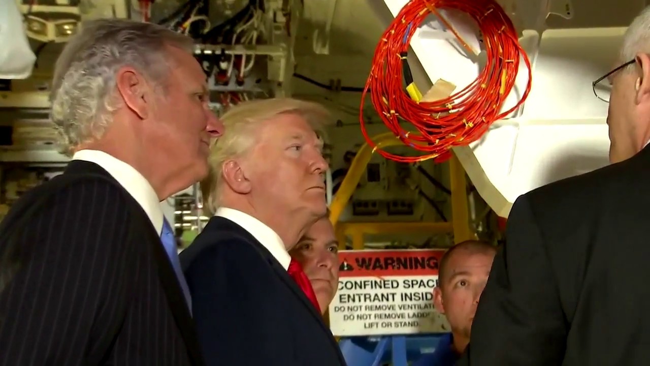 WATCH: President Donald Trump Tours Boeing Facility In South Carolina