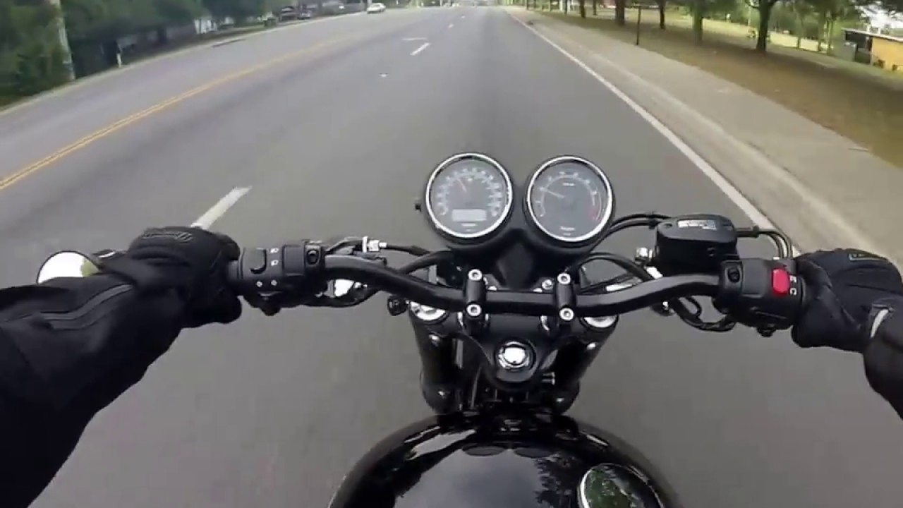 Biltwell tracker bars on Triumph Bonneville