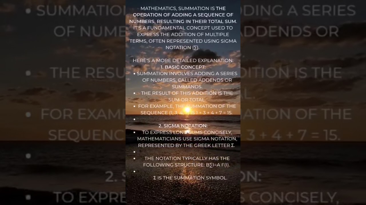 Summation Method