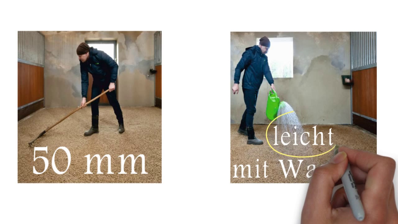Anwendung von Pelletseinstreu von Halmeko