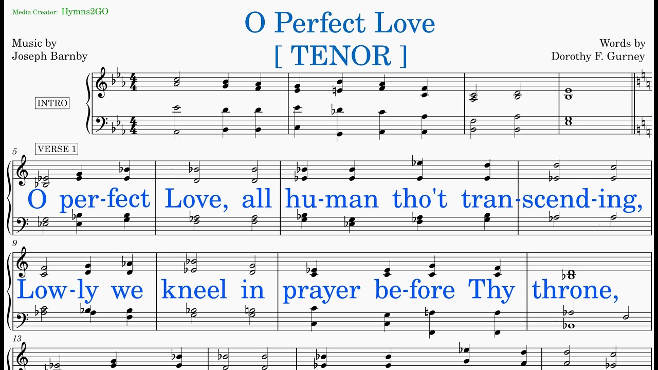 O Perfect Love  (Barnby - Gurney) [v2] Tenor