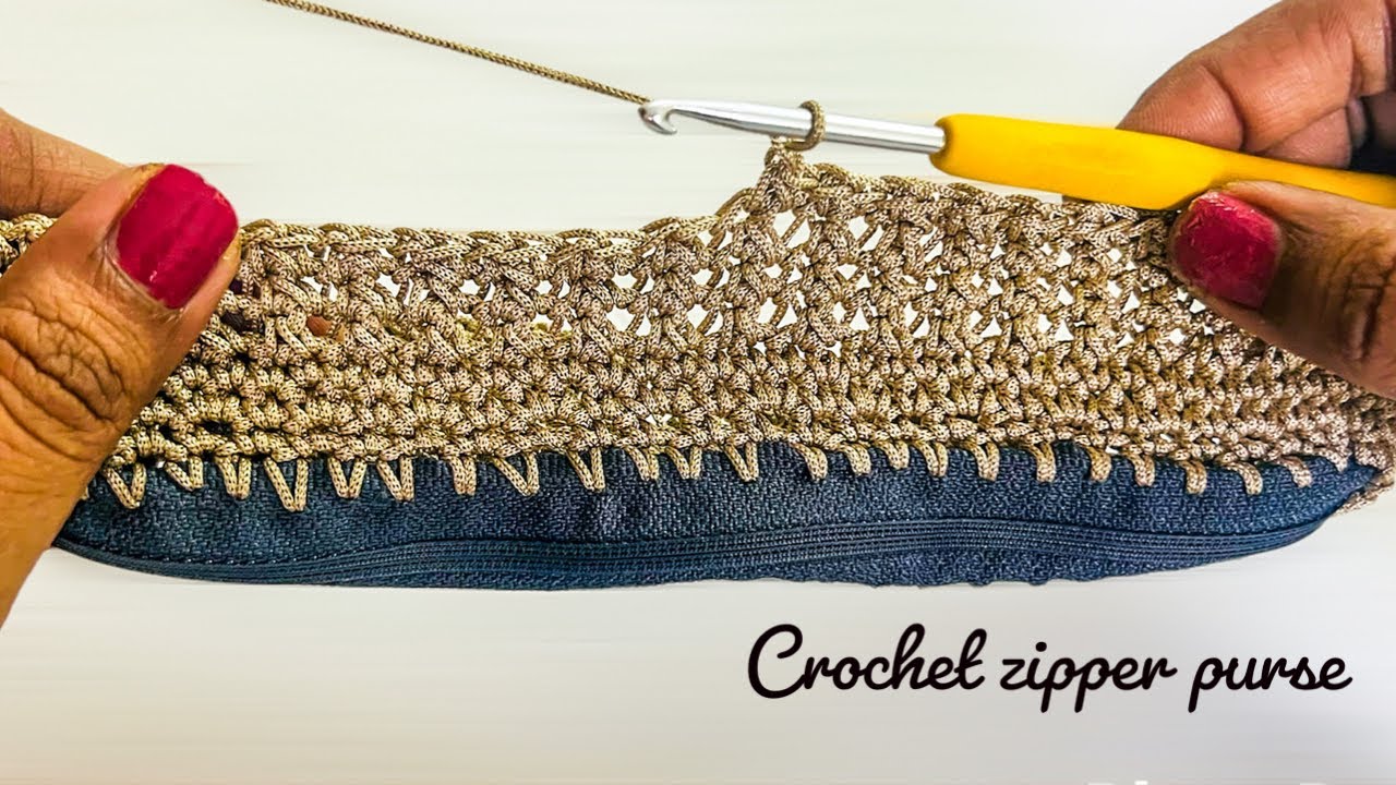 NEW FASHION TREND OF NYLON THREAD ZIPPER PURSE🤩🤩| #crochet | #crochetbag | #croche |