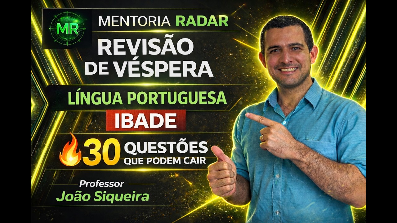 3ª REVISÃO DE VÉSPERA LÍNGUA PORTUGUESA — IBADE/SEDUC-RO 2026