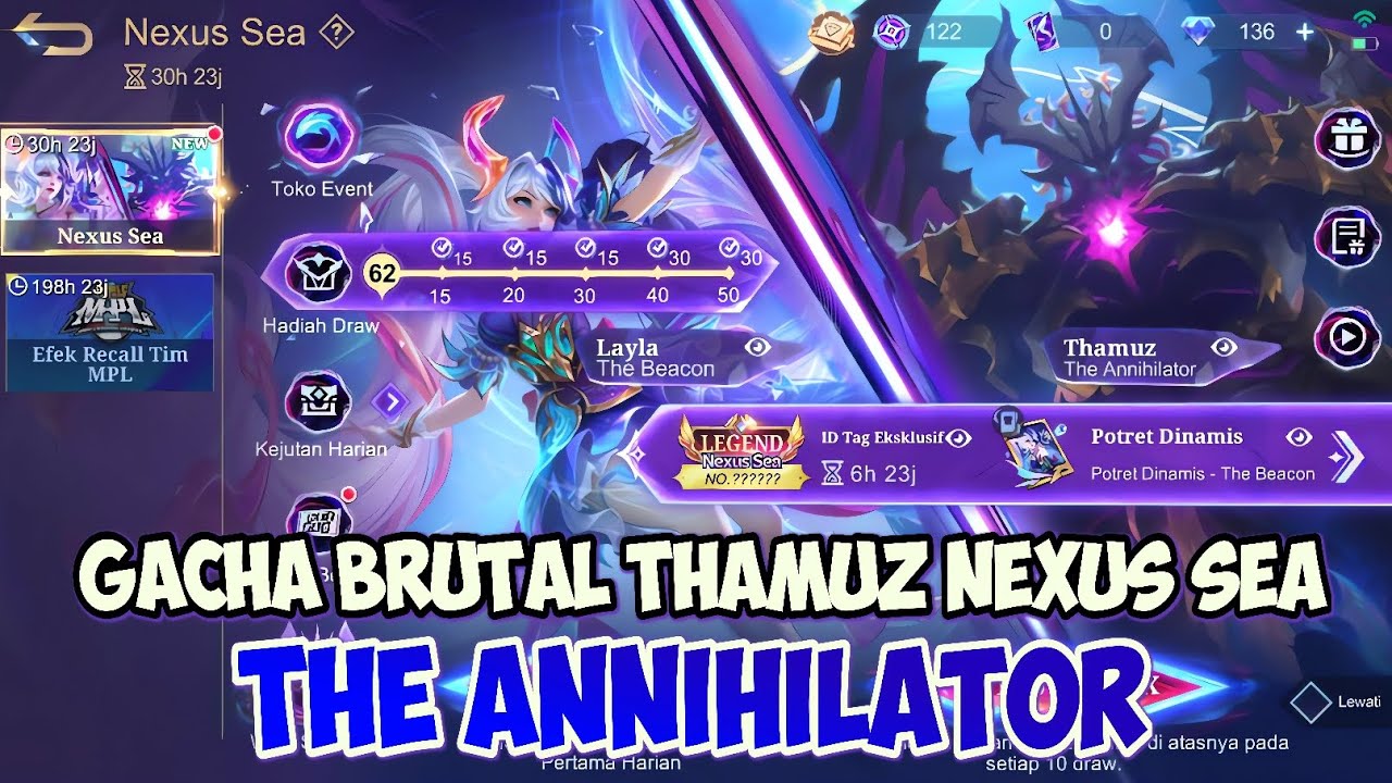 GAS GACHA SKIN THAMUZ 11.11 NEXUS SEA 2025‼️GAMEPLAY TOP GLOBAL THAMUZ - MLBB