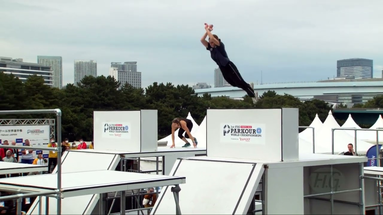 DOLIVEIRA Dominique - RUEL Lilou (RSA-FRA) - 2022 Parkour Worlds, Tokyo (JPN) Qualification Parkour