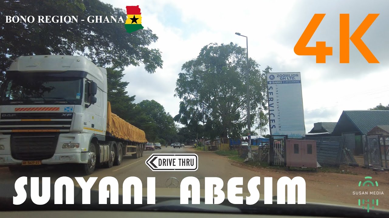 Sunyani Abesim Drive in the Bono Region of Ghana 4K