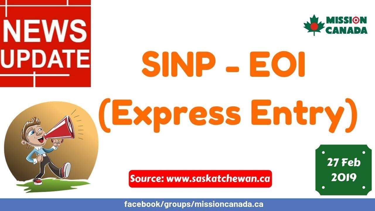 Canada Immigration | Express Entry | SINP - EOI- 9th Draw.