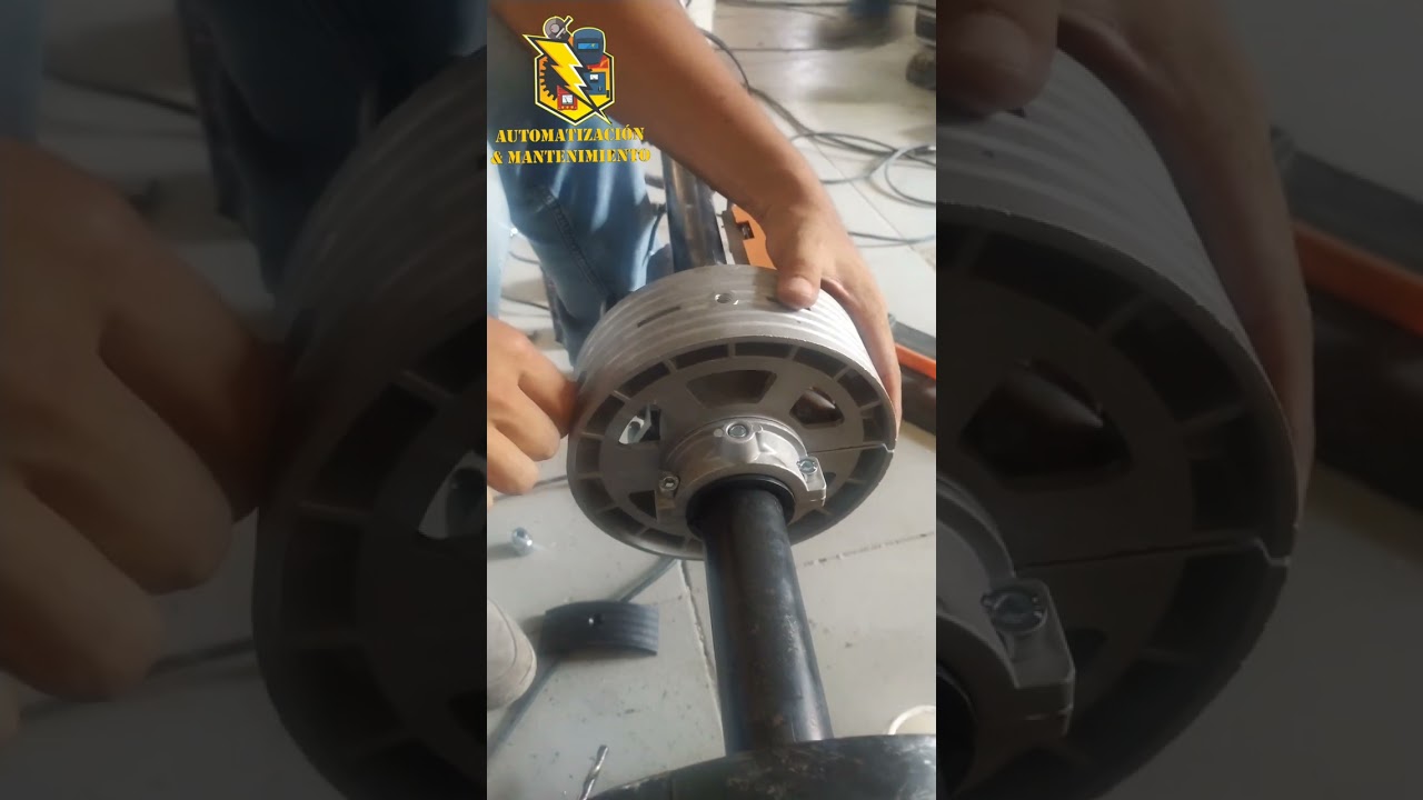 instalación de  motor tipo armadillo para  cortina enrollable. con resortes