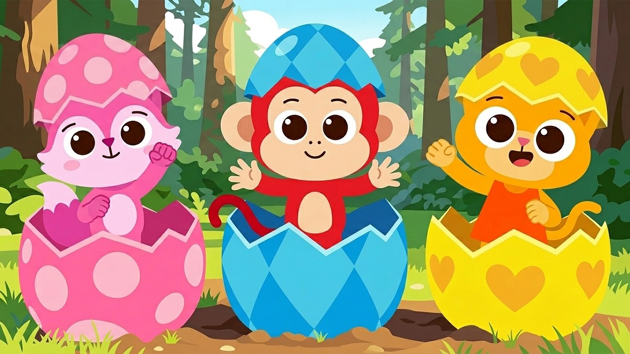 Przygoda z jajkiem dinozaura dla malucha | Poznaj dinozaury dla przedszkolak&oacute;w | Monkey Junior an...