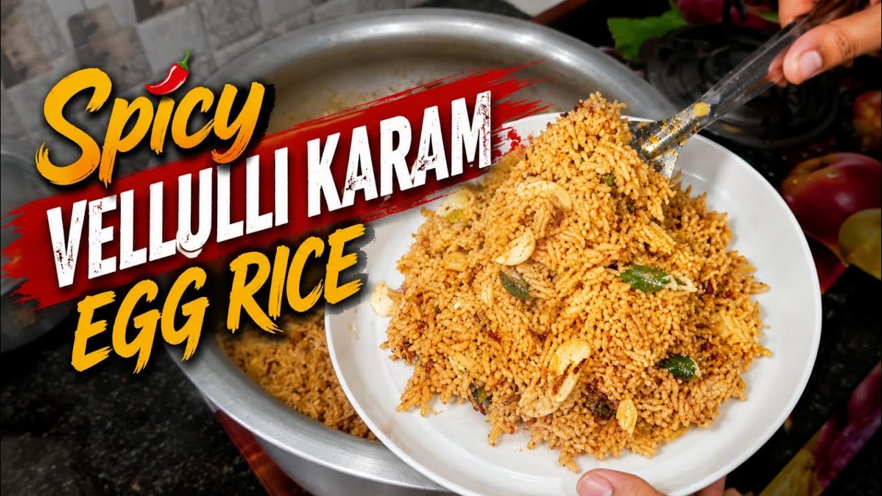 Spicy Vellulli karam egg rice 😋 #spicyfood 