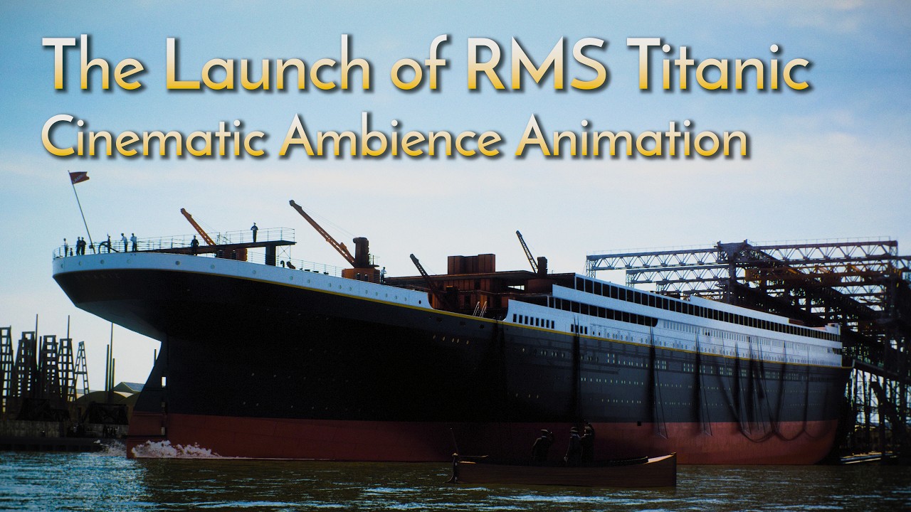 The Launch of Titanic - Cinematic Ambience 3D Animation