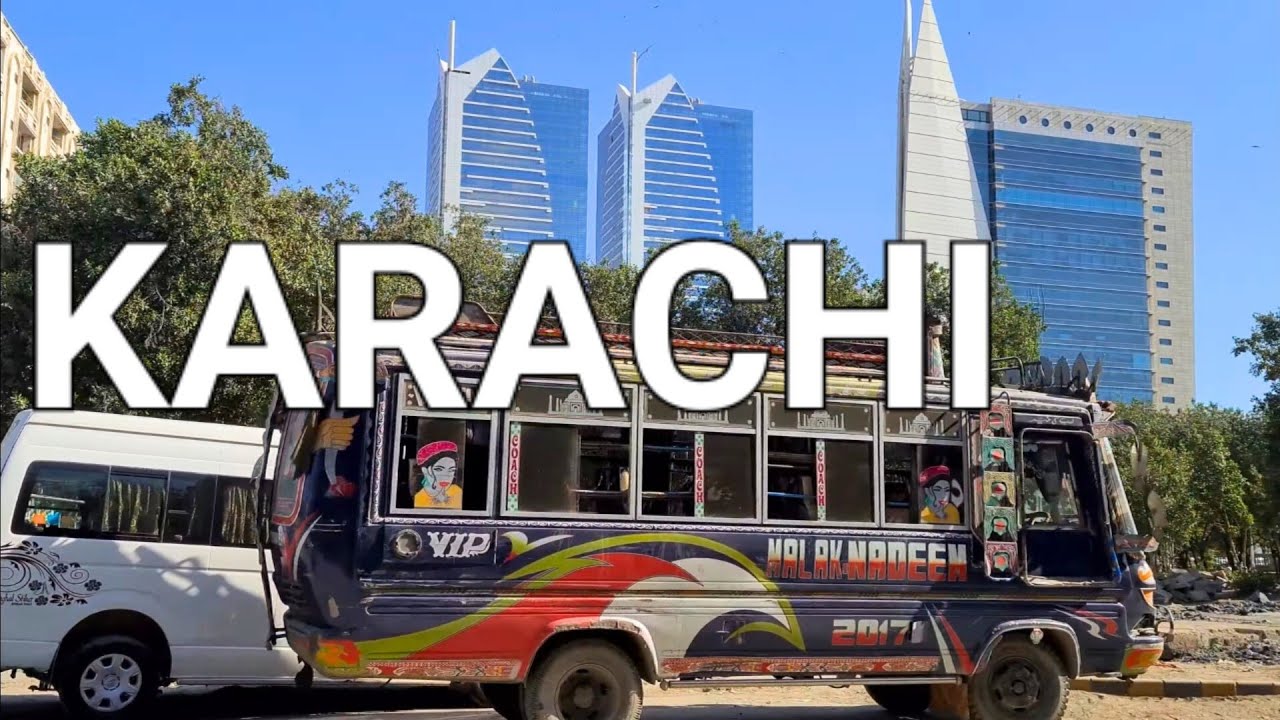 🇵🇰 KARACHI PAKISTAN, UBER RIDE THROUGH KARACHI, EXPENSIVE PART OF THE CITY, 4K