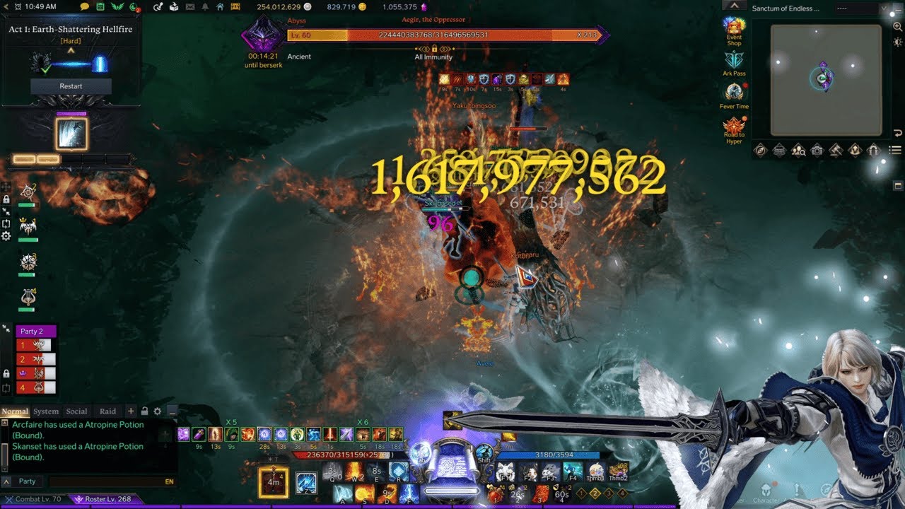 [Lost Ark] Ark Passive Igniter Sorceress Hard Aegir Gate 2