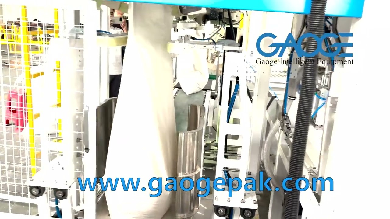 Automatic Animal Feed bagging Packaging Machine For Hot Cut PP Woven open mouth Bag