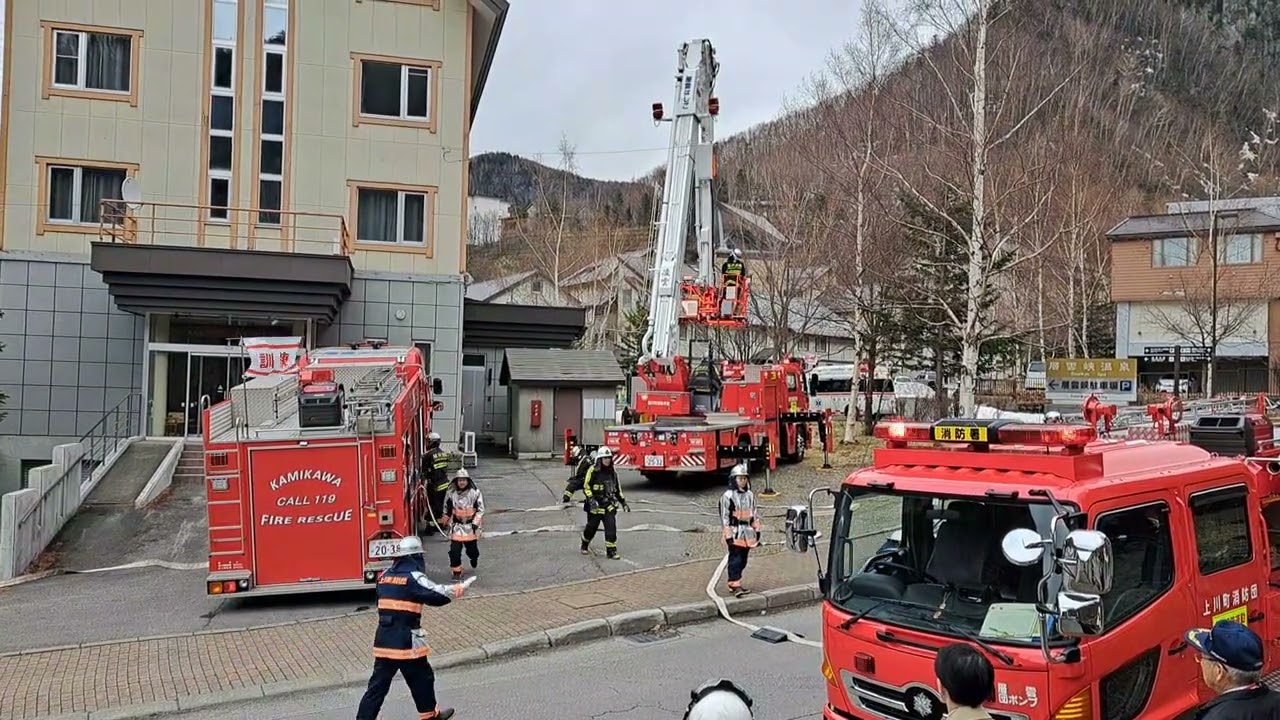 ペンション銀河、火災です。？勘違いするぐらいの本格的消防署による訓練村のサイレンまでなりましたよ良く見てくださいね