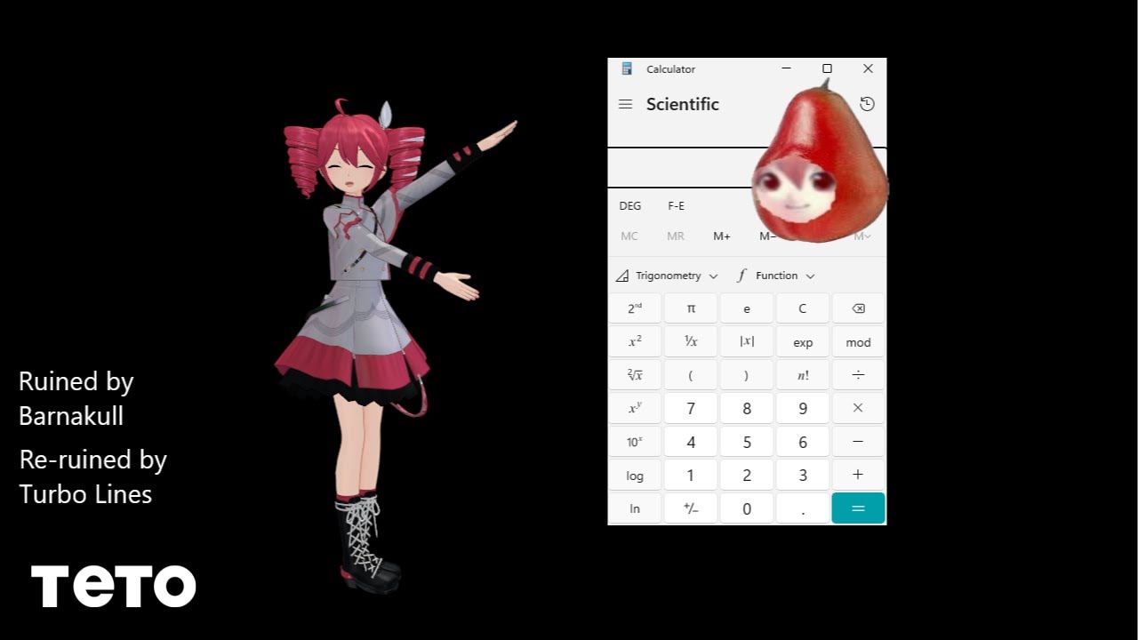 What is this Teto Pear doing on the Calculator - Kasane Teto SV