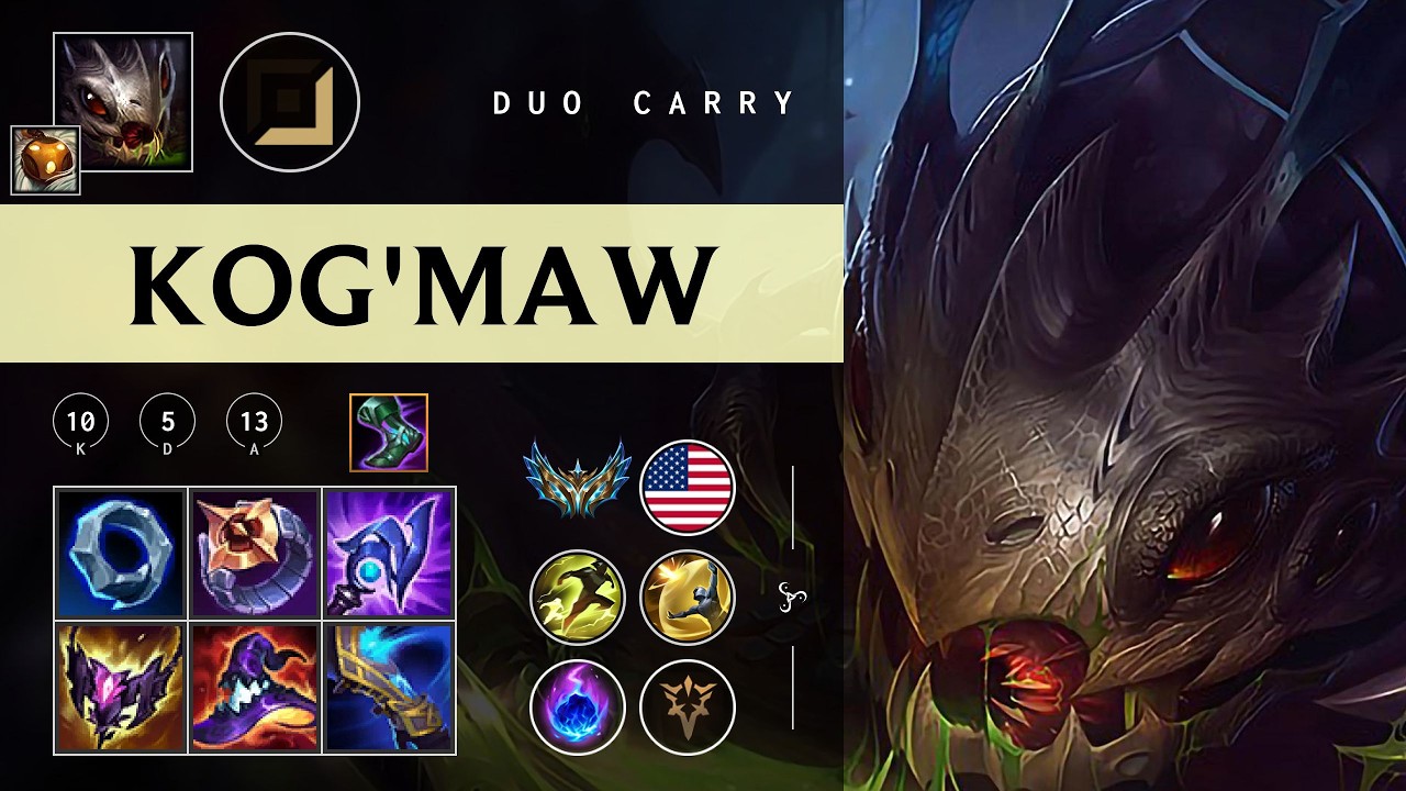 Kog'Maw ADC vs Caitlyn - NA Challenger Patch 26.05
