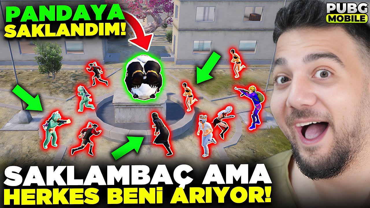 SAKLAMBAÇ ama HERKES BENİ ARIYOR! PANDAYA SAKLANDIM (ÇILDIRDILAR) PUBG Mobile