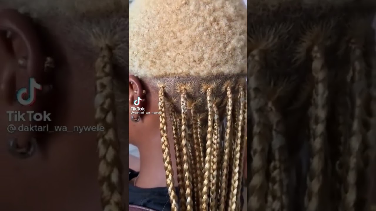 knotless braids on short hair!😱