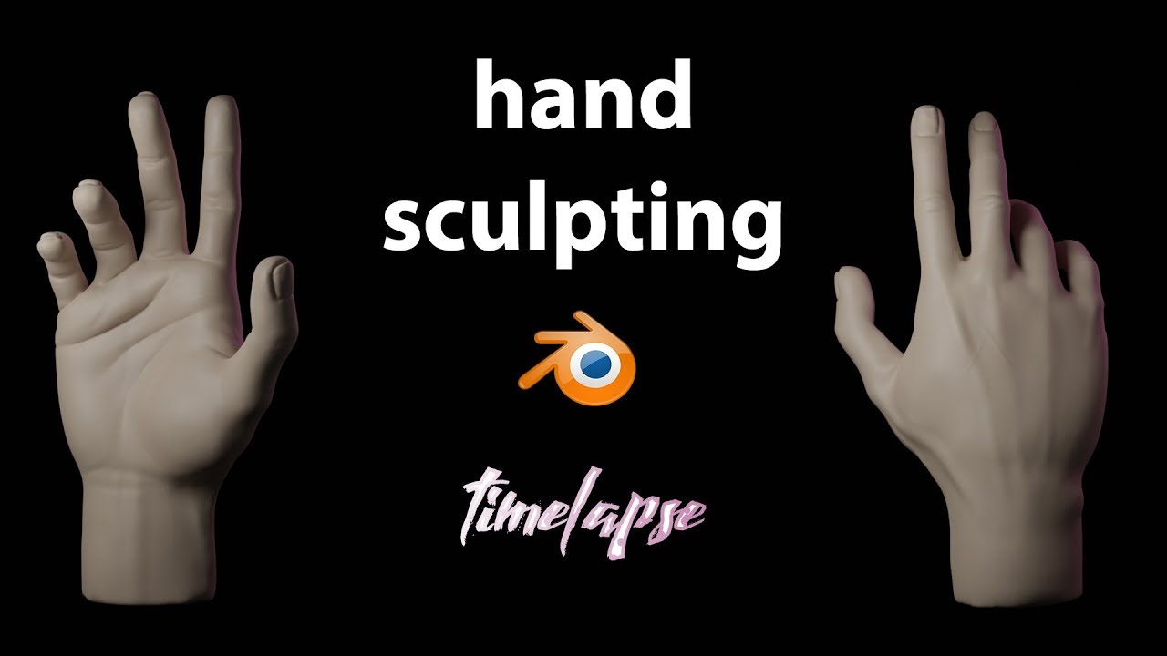 Hand sculpting timelapse | Blender