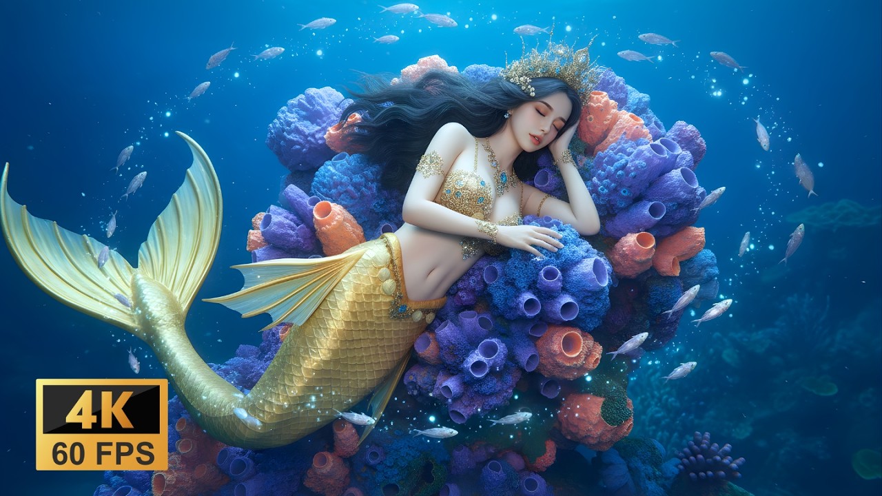 Moon Tide Mermaid Calm | Cinematic AI Music Video 4K | Mermaid Realm