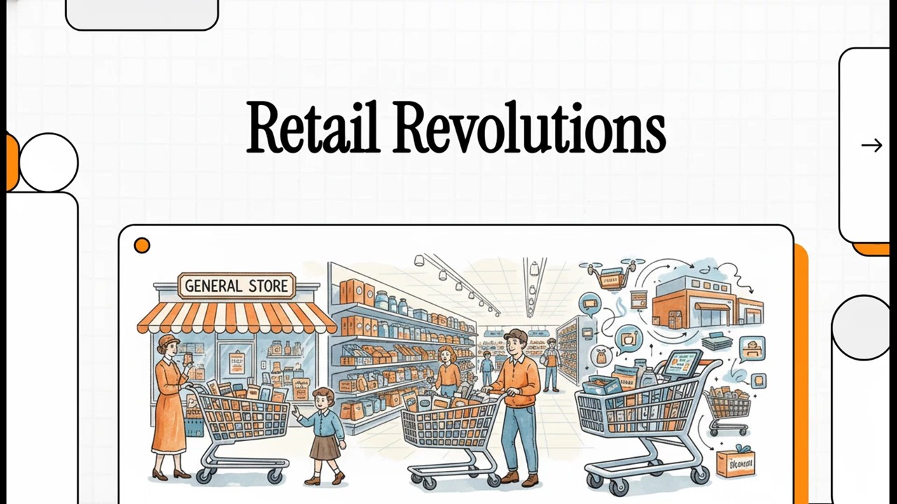 Retail Revolutions: US Economic and Technological Transformation