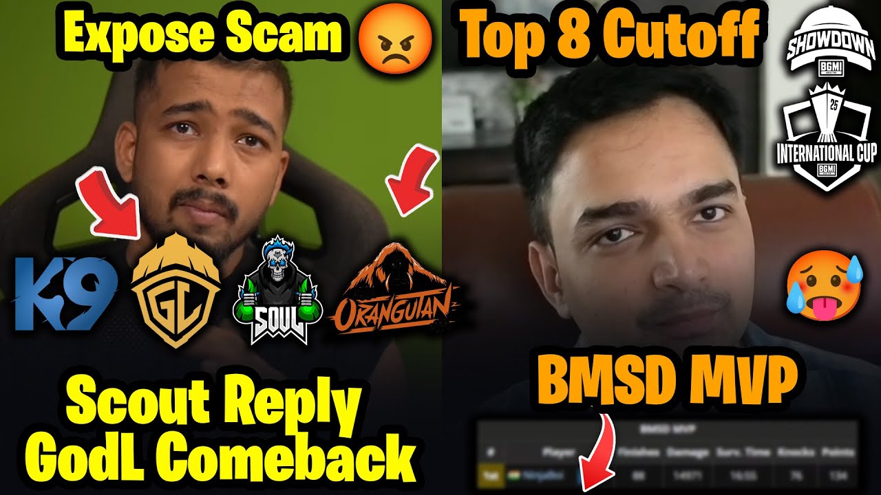 Scout Reply SOUL & GODL Comeback🥵 BMSD Winner Pick😗 Mazy Top 8 Finals Cutoff for BMIC & MVP