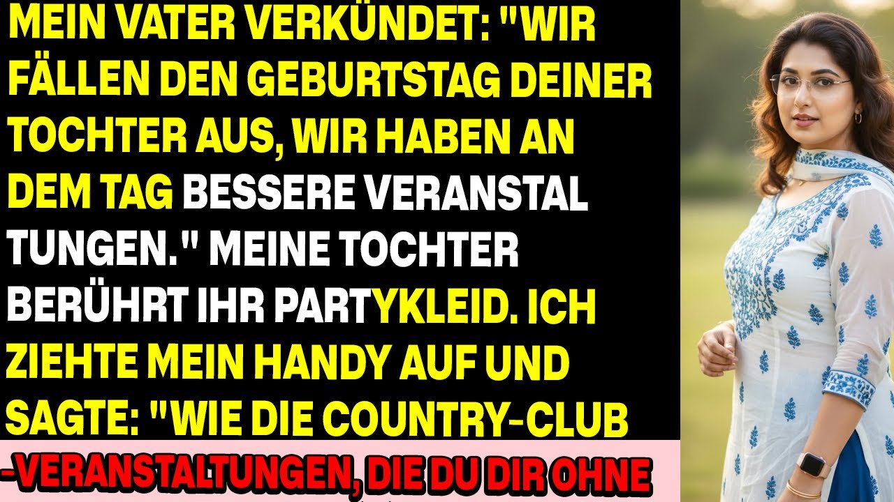 Mein Vater sagte: „Wir kommen nicht zum Geburtstag deiner Tochter – wir haben Wichtigeres
