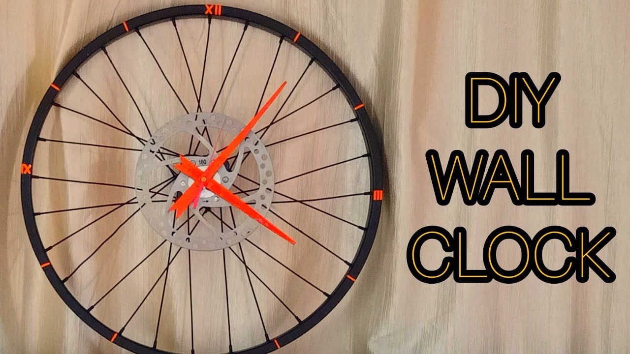 HOW TO MAKE CYCLE WHEEL CLOCK FOR HOME DECOR# ANTIC CLOCK