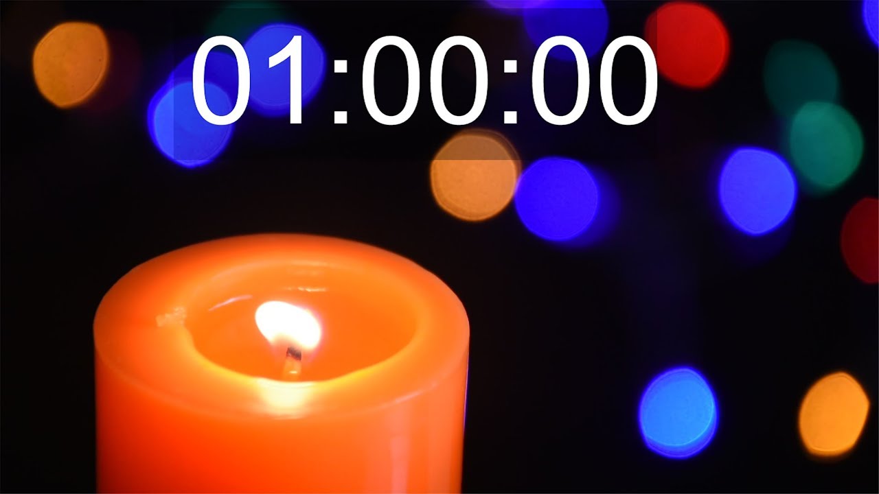 1 hour countdown (real candle video)