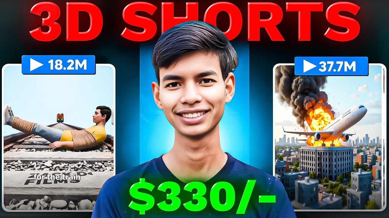 Make 🔥 Viral 3D Shorts on Mobile & Start 💸Earning Easily!