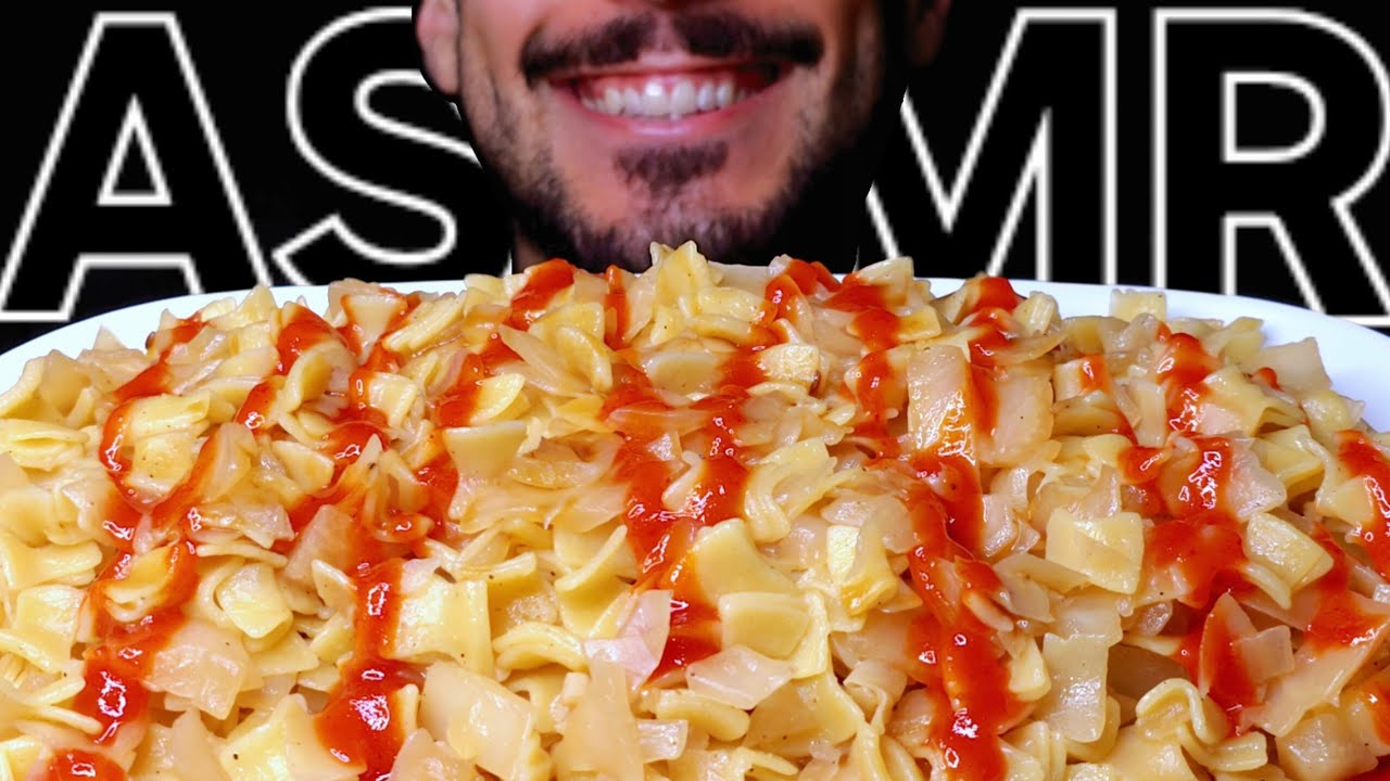 ASMR CABBAGE NOODLES (EATING SOUNDS) NO TALKING MUKBANG
