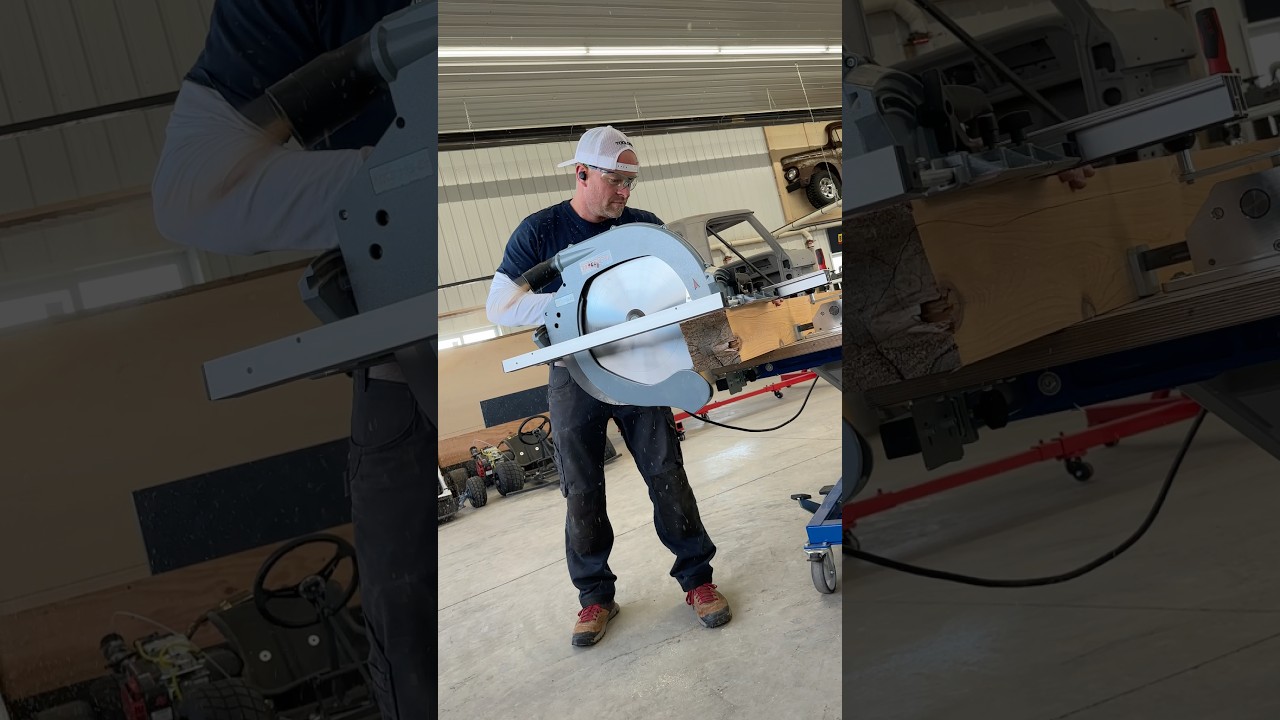 Cutting 6x6’s to length with the 