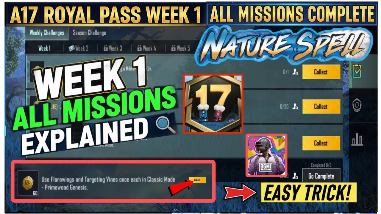 BGMI Week 1 Missions Explained | How to Complete Week 1 RP Missions Fast 🚀 