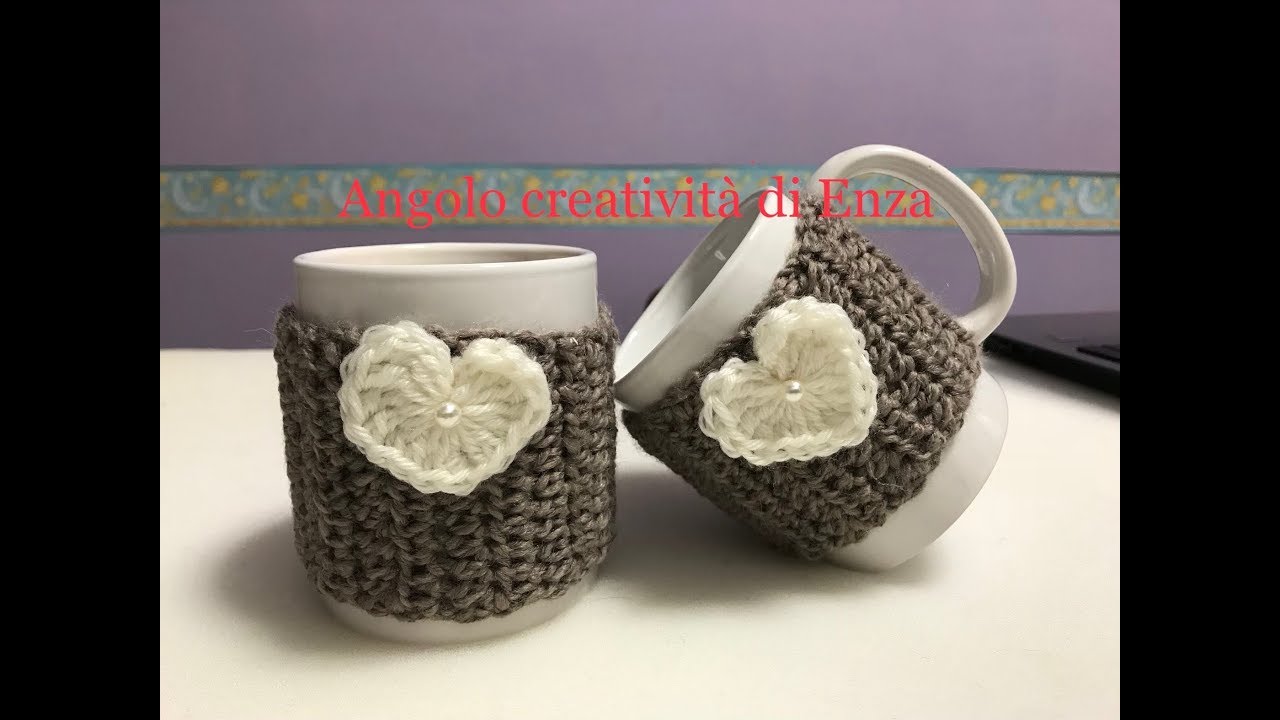 Copritazza all'uncinetto Shabby Chic/Crochet cup cover/Cubierta de taza de ganchillo