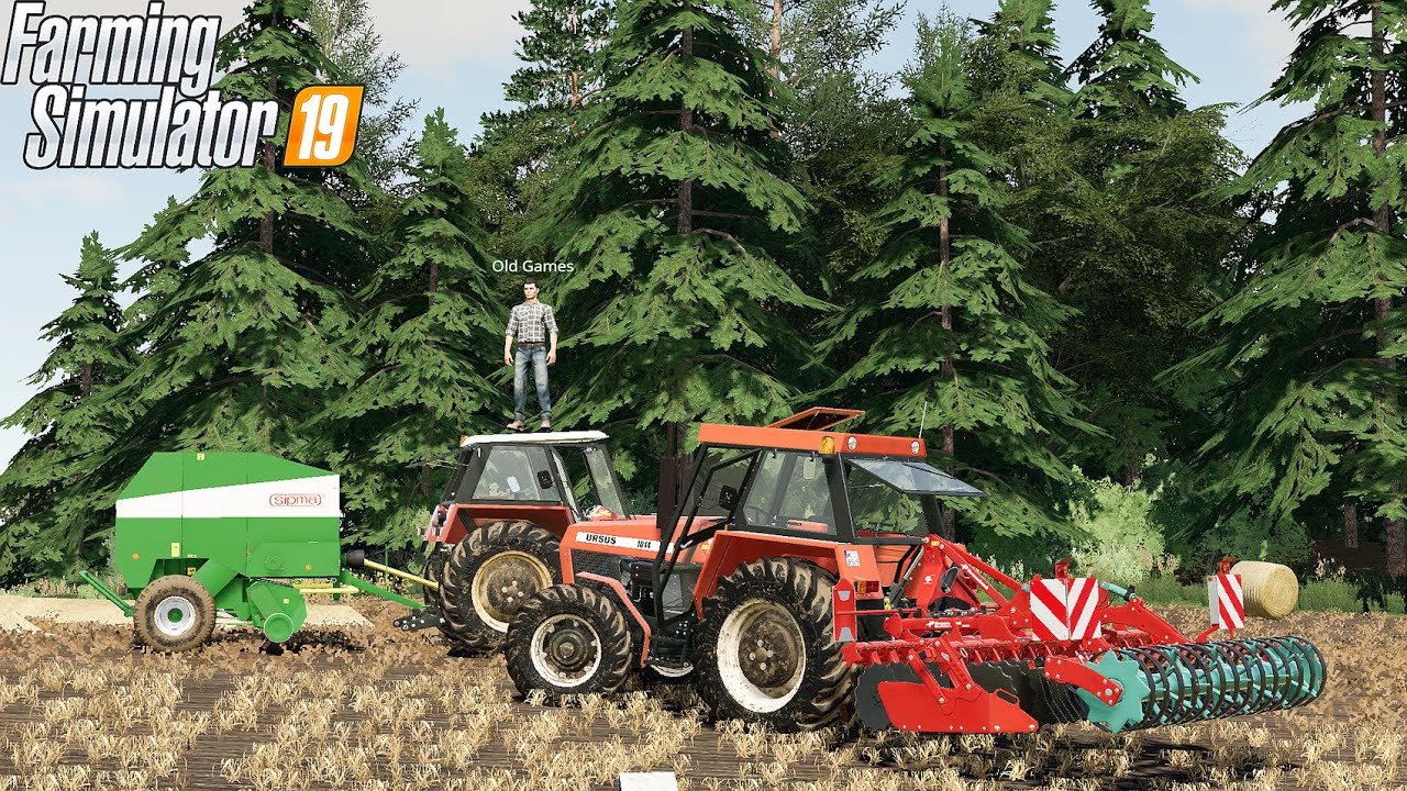 FS 19 | OLD FARM | Timelapse #47. Small and large bales of straw. Testing two URSUS.