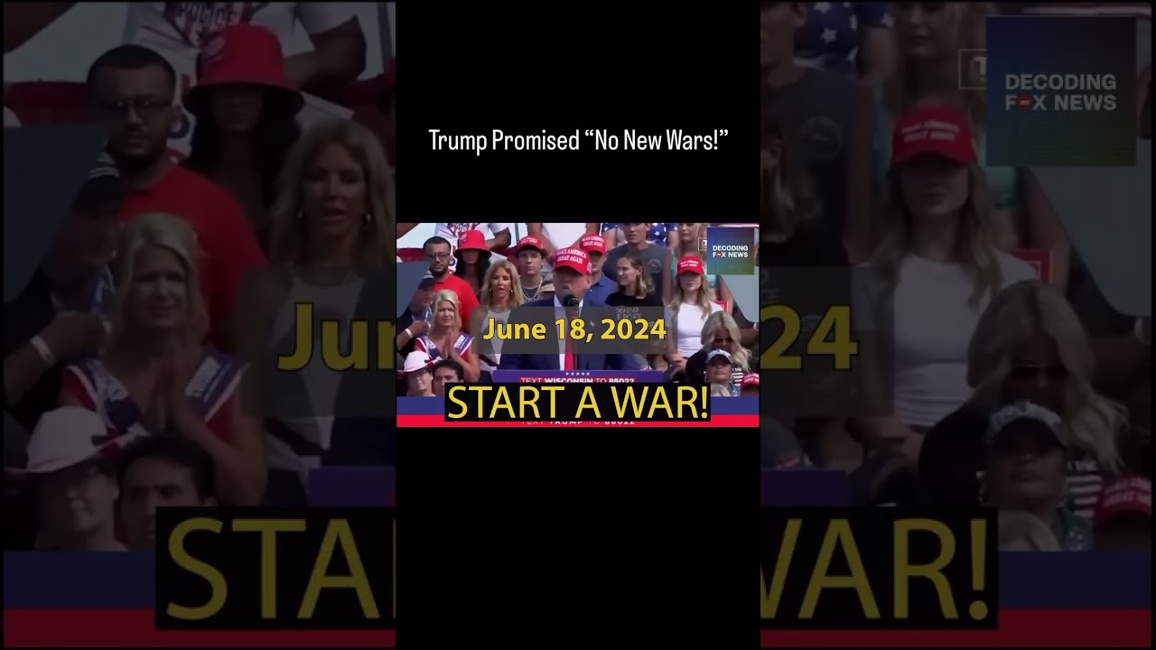 Trump promised No New Wars. #trump #trumpnews #trumpnewstoday #trumpsucks