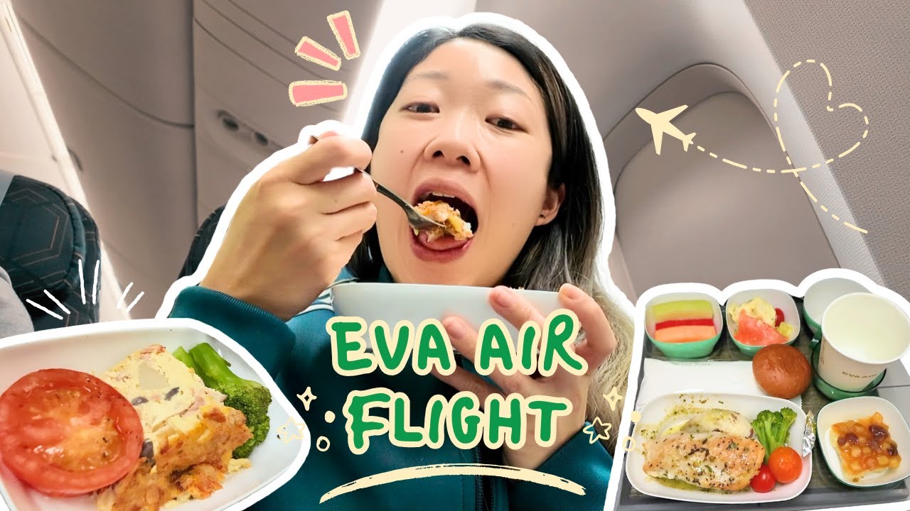 Flying EVA Air from NYC to Taiwan: Food, Comfort & Full Economy Flight Experience ✈️🍱