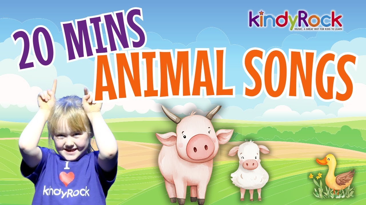 Animal Songs for Circle Time | 20 Minutes of Preschool Music & Movement | kindyRock