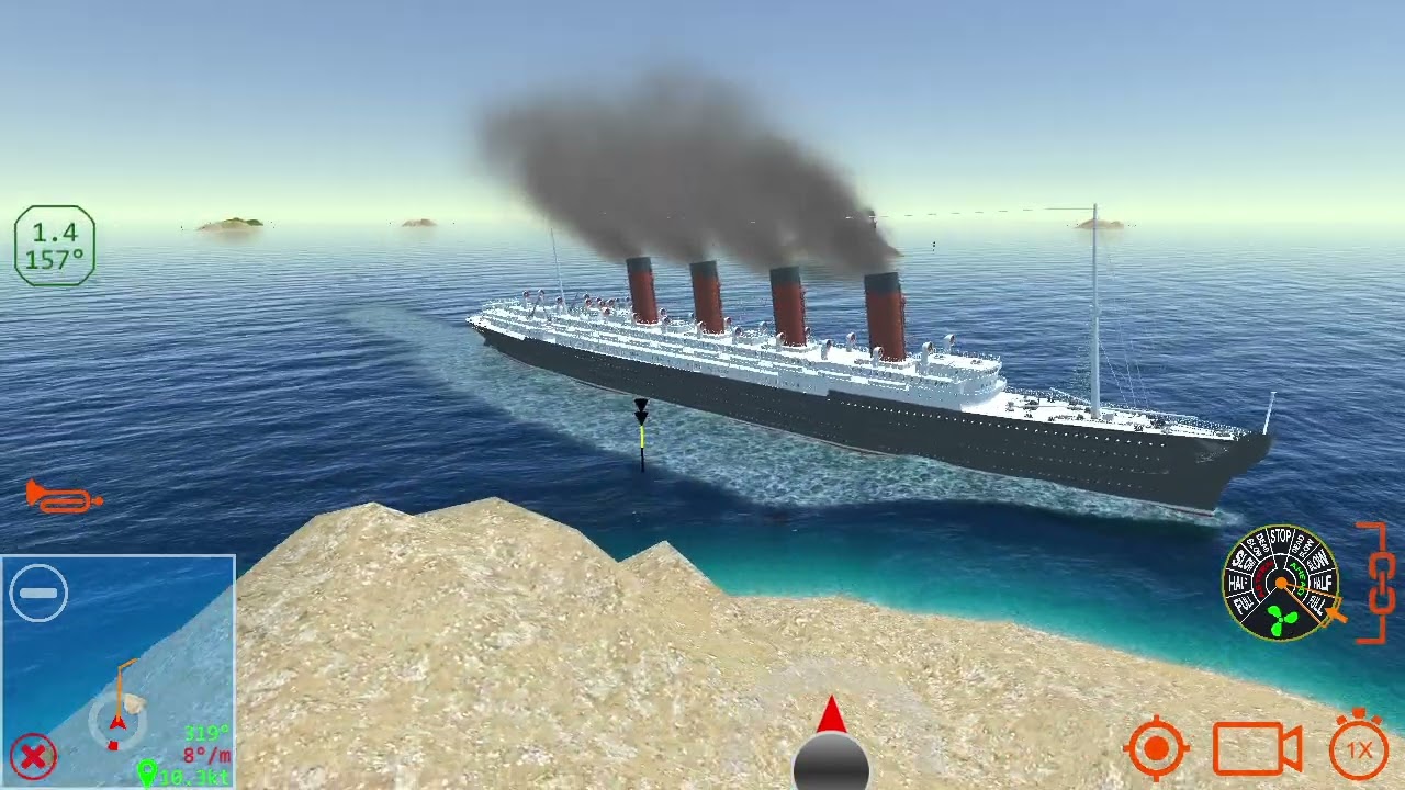 Rms Mauretania hit shallow water - Ship Handling Simulator